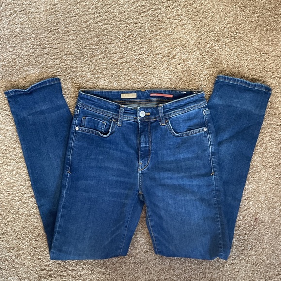 Pilcro Indigo Slim Boyfriend Jeans Size 29 97% Cotton 5 Pocket Zipper - Picture 5 of 6